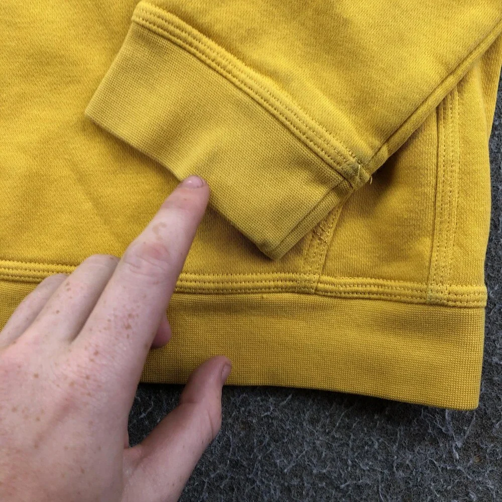 Nike Hoodie Boys XL Yellow Pullover Fleece Sweatshirt Small Swoosh Logo Youth